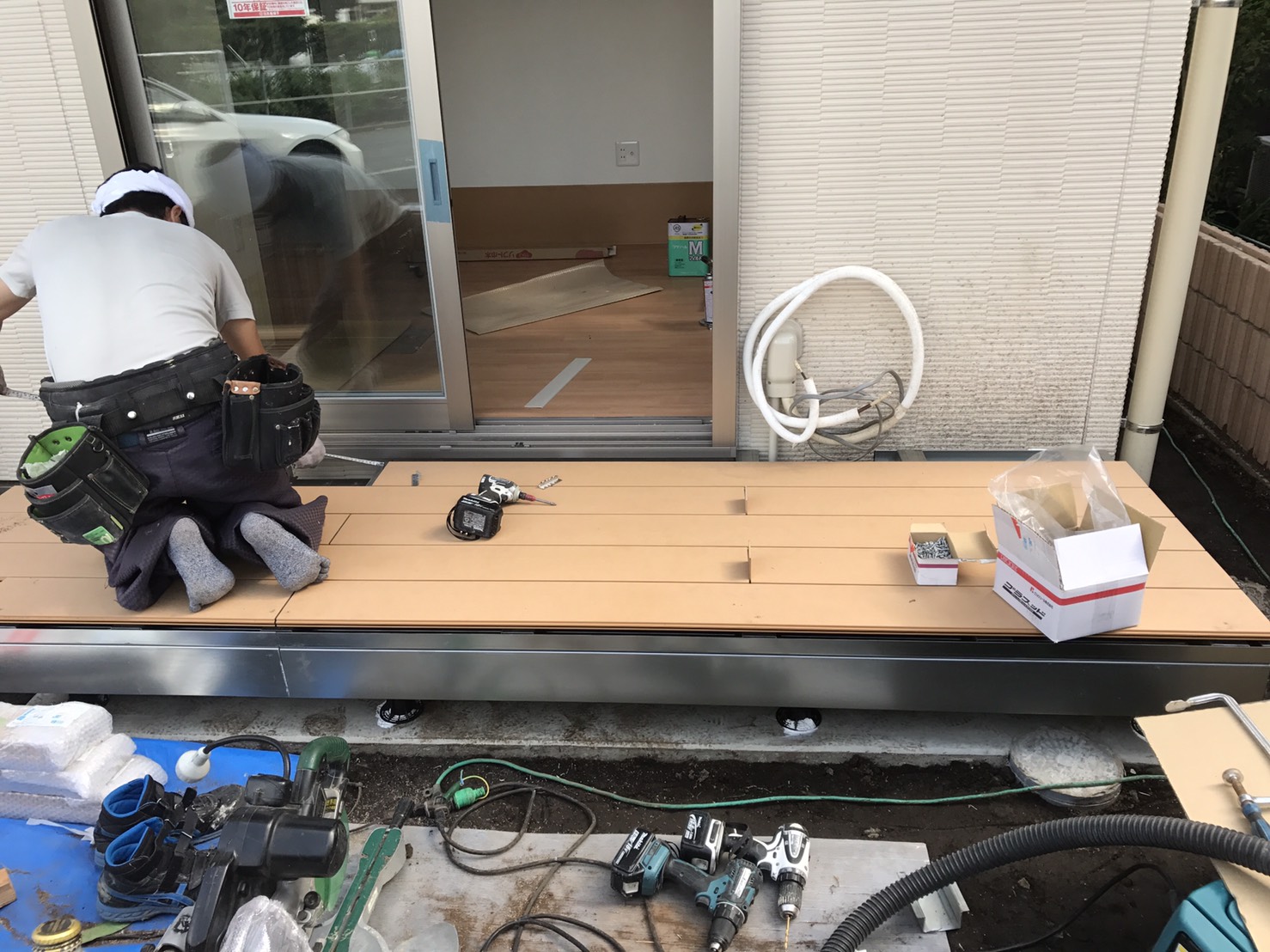 東京都町田市金森にて、エクステリア、戸建住宅のウッドデッキ設置工事のご依頼を頂きました！