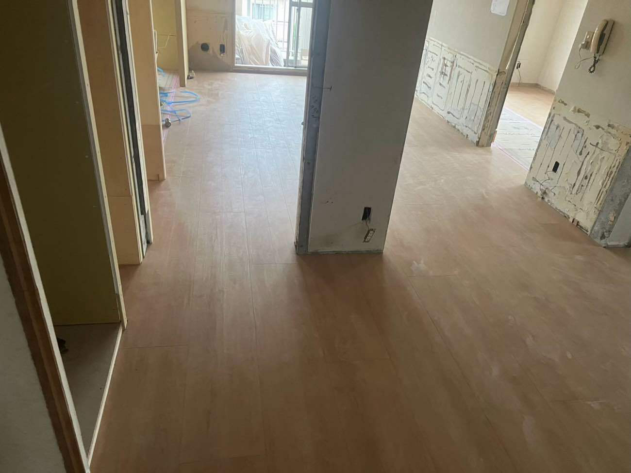 マンション　置床工事　乾式二重床（神奈川県横浜市青葉区）