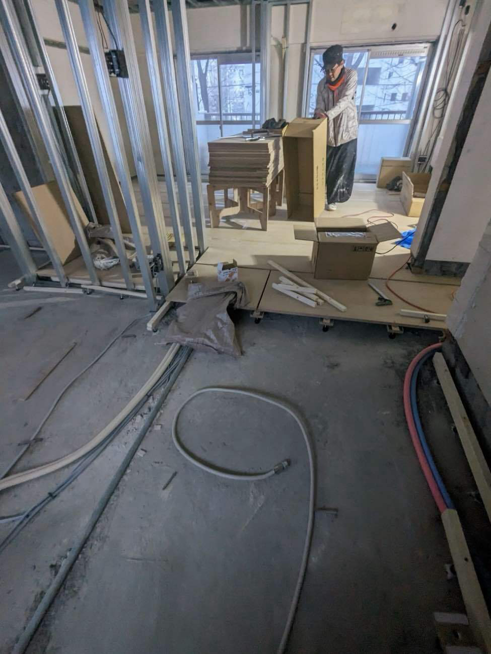 マンション　１日置床　乾式二重床（神奈川県横浜市神奈川区）