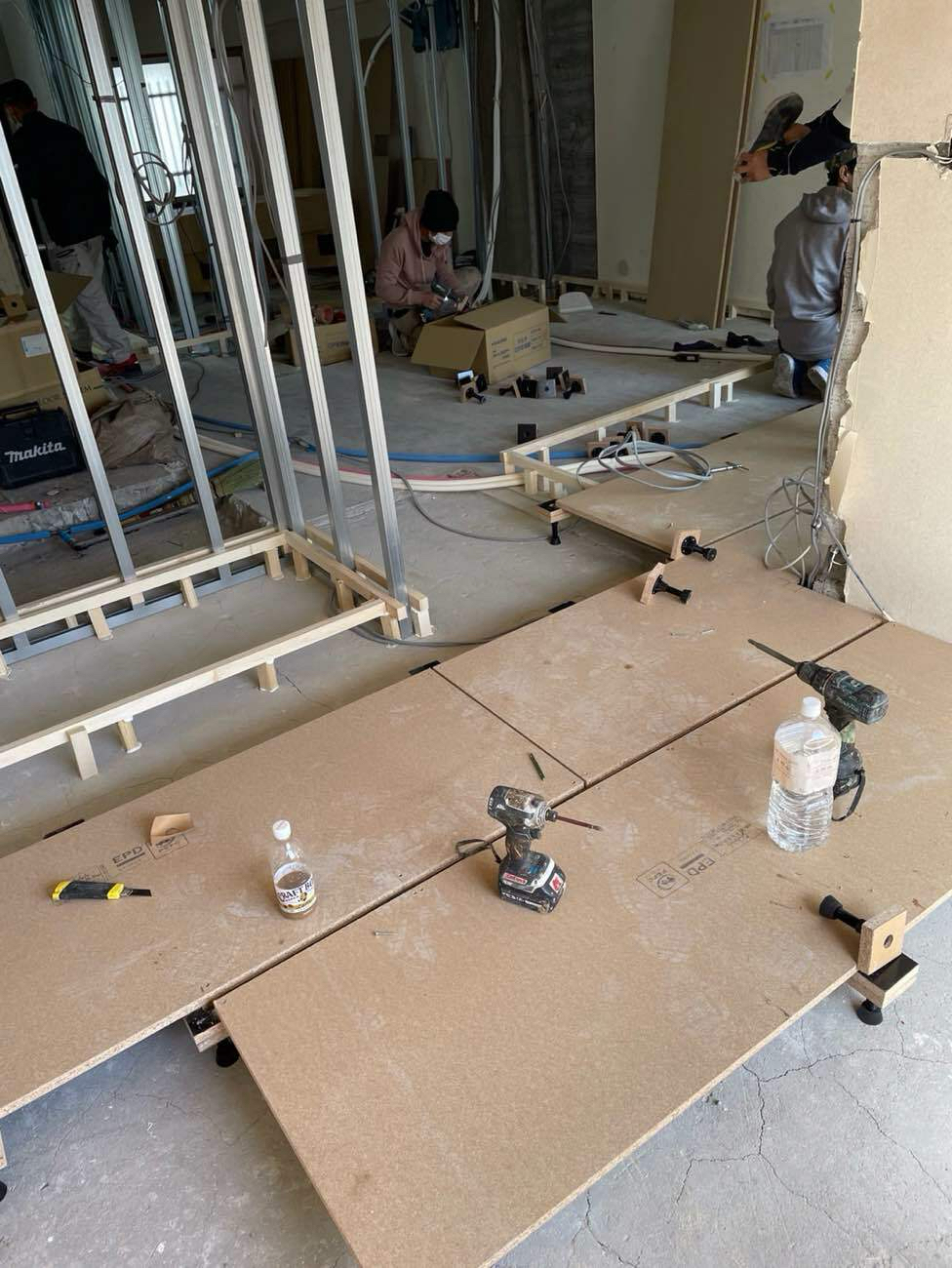 マンション　OAフロア工事（横浜市神奈川区）