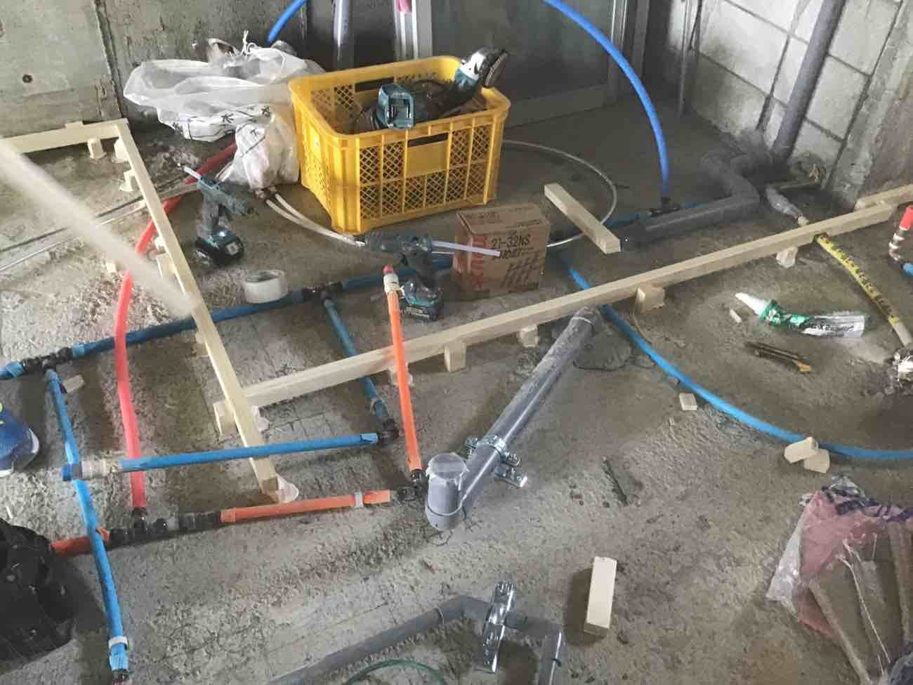 マンション　１日置床工事　フリーフロアCP（東京都目黒区）