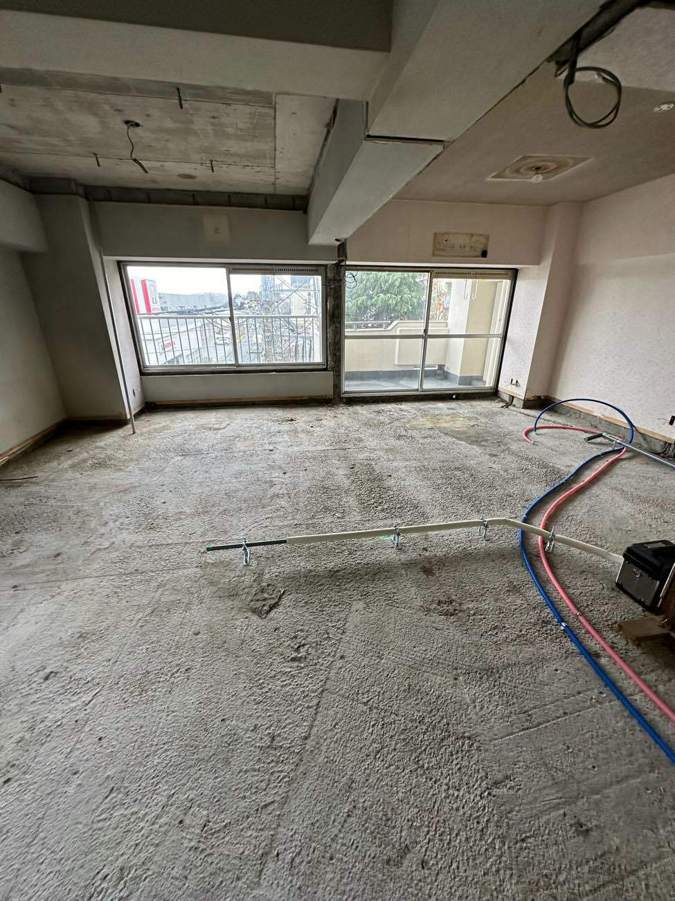 マンション　１日置床工事　乾式二重床（東京都八王子市）