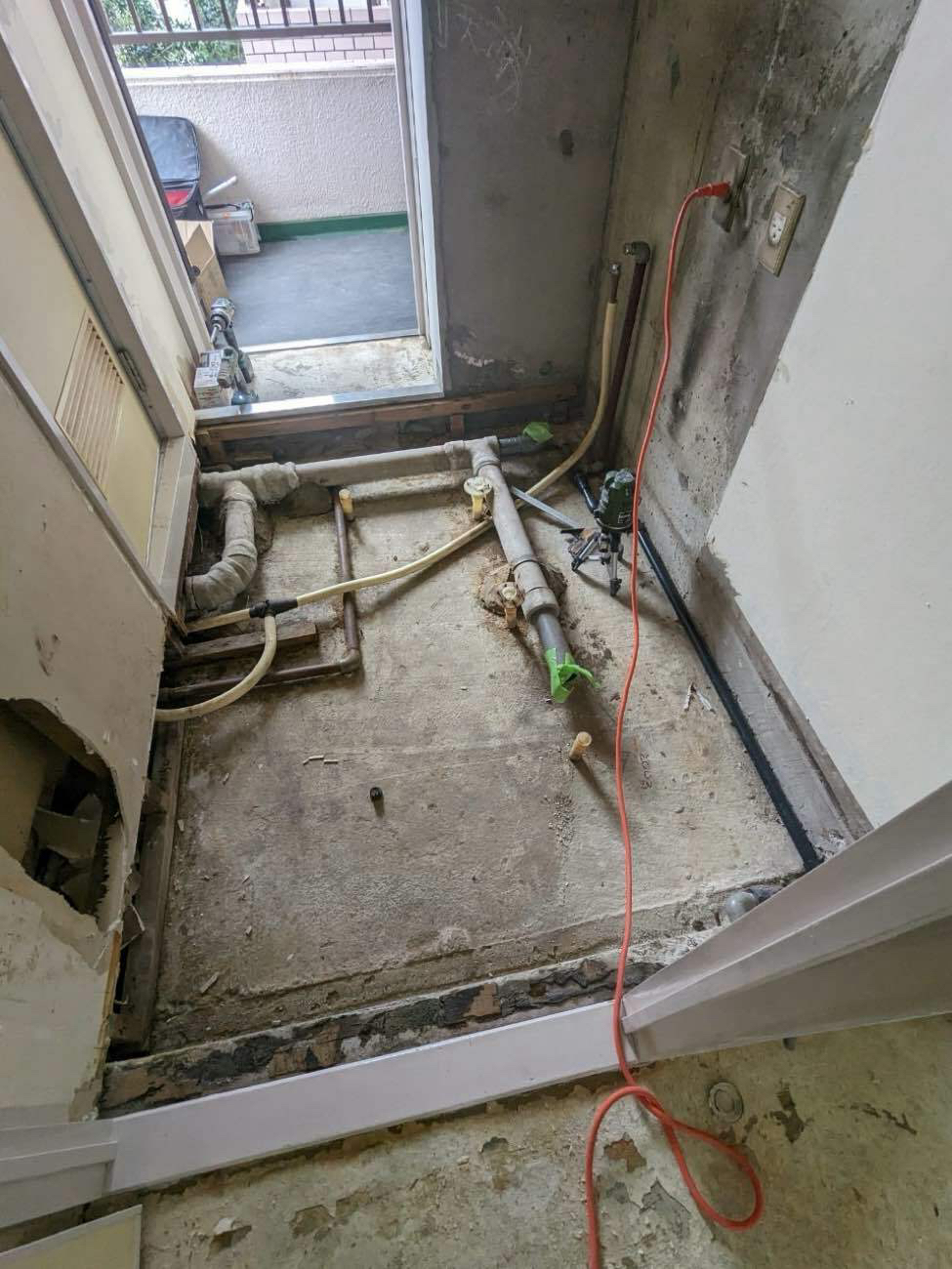 マンション　置床工事　乾式二重床（東京都板橋区）