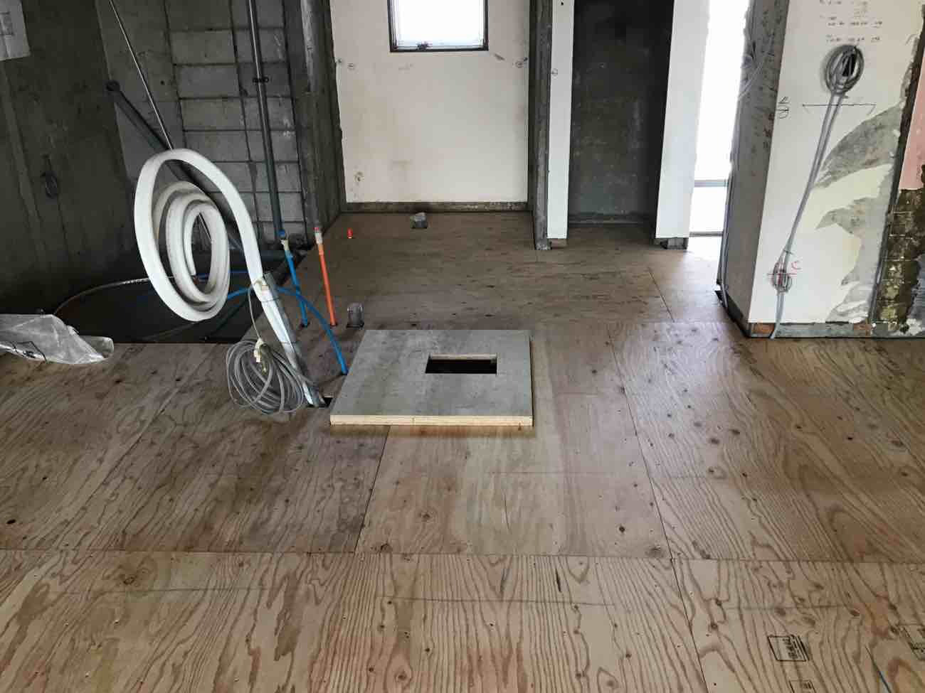 マンション　１日置床工事　フリーフロアCP（東京都目黒区）