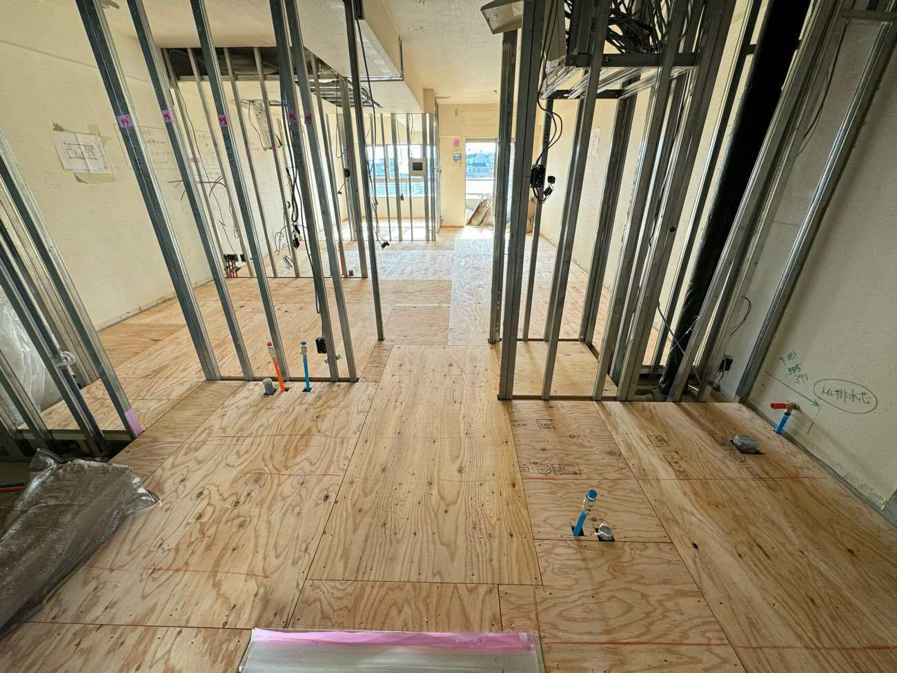 マンション　１日置床工事　フリーフロアCP（東京都品川区）