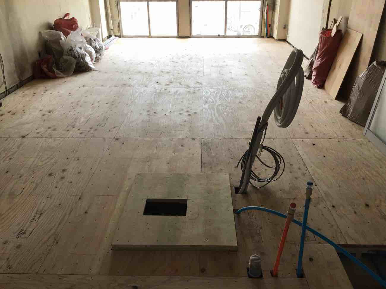 マンション　１日置床工事　フリーフロアCP（東京都目黒区）