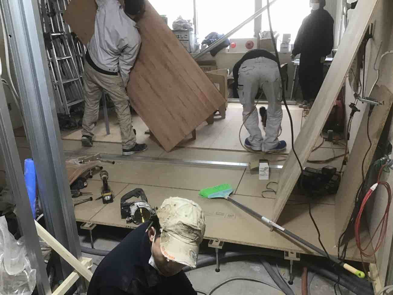 クリニック　置床工事（横浜市戸塚区）