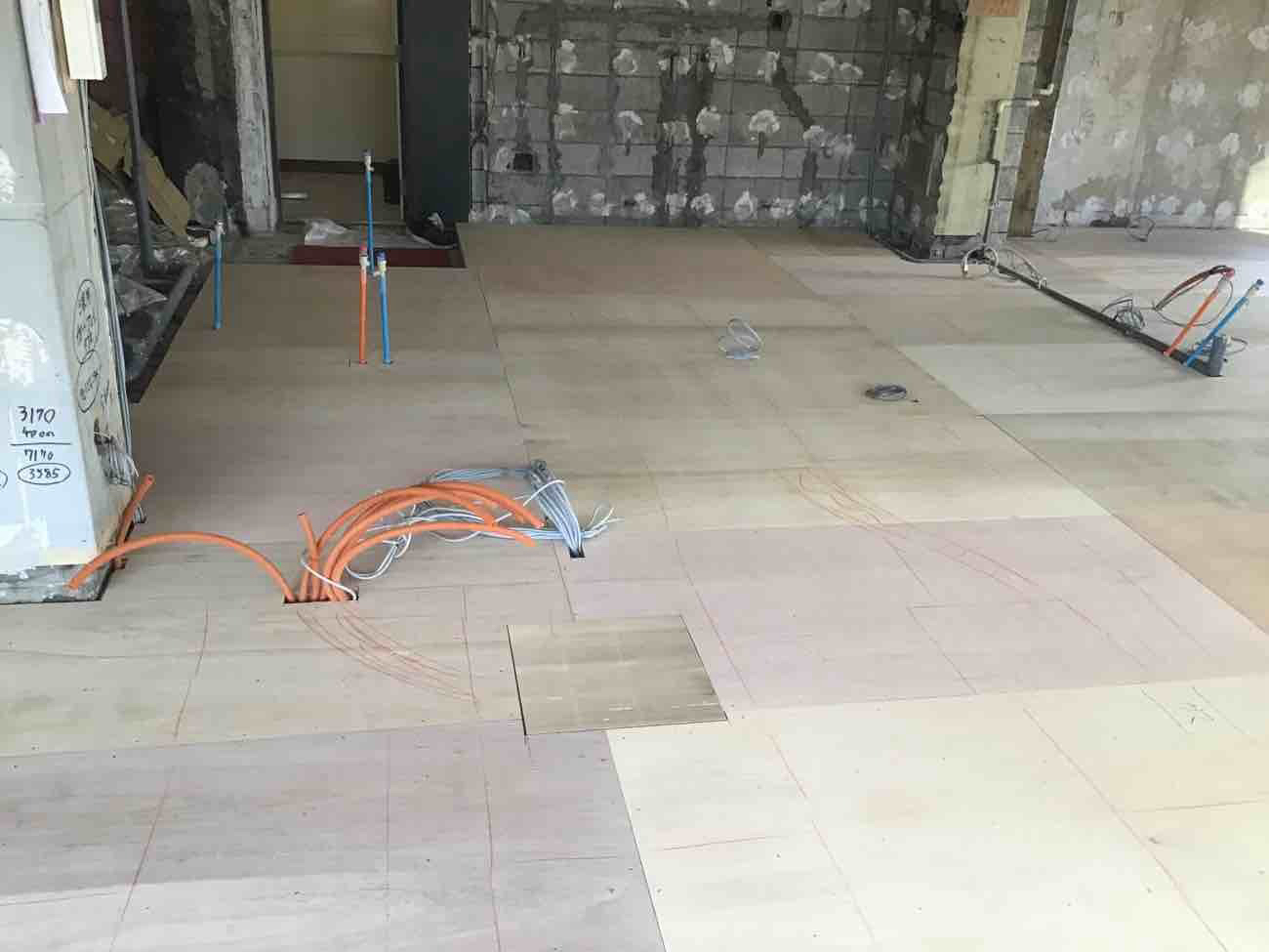 マンション　置床工事　フリーフロアCP（東京都港区）