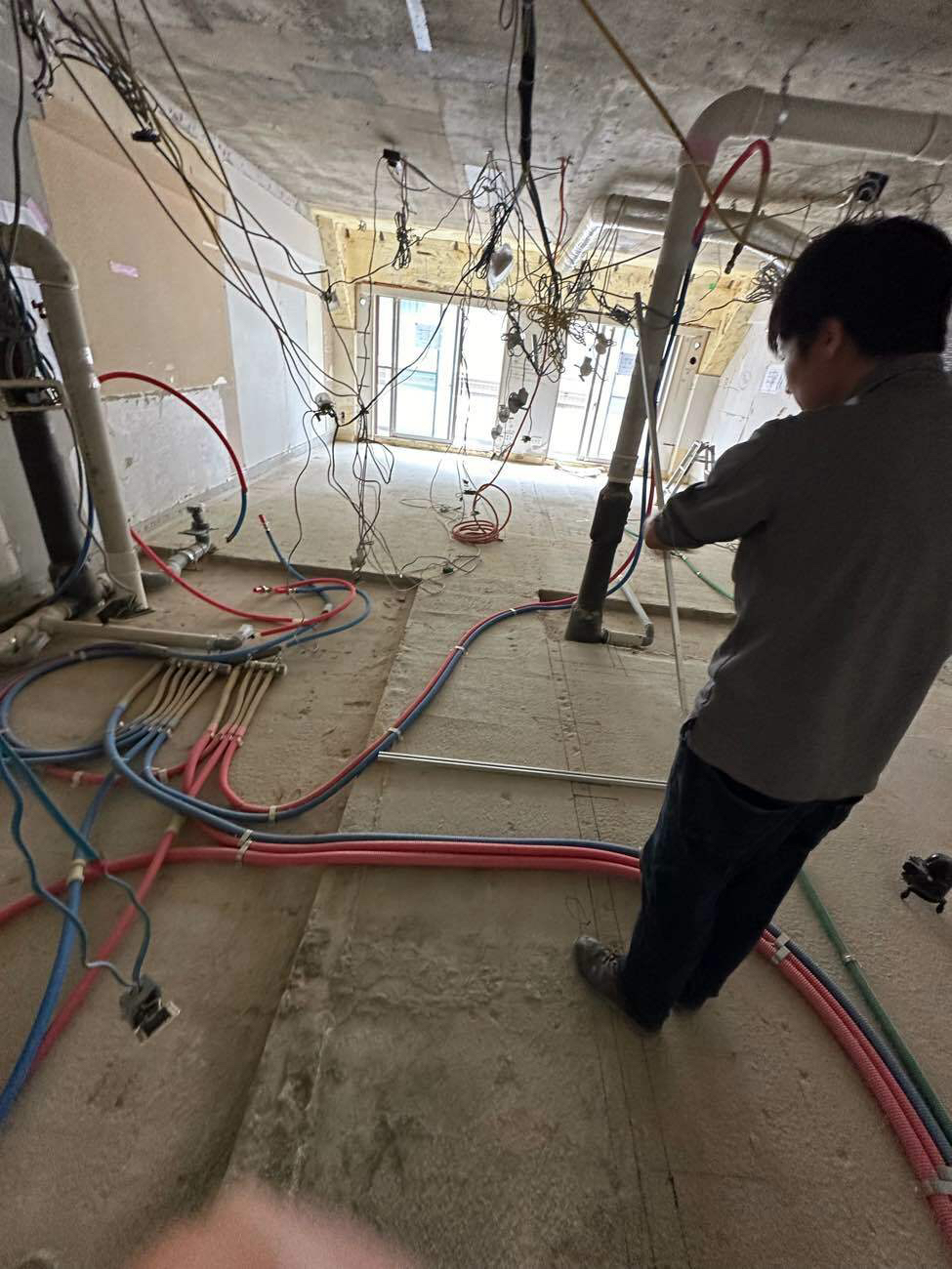 マンション　１日置床工事　フリーフロアCP（東京都港区）