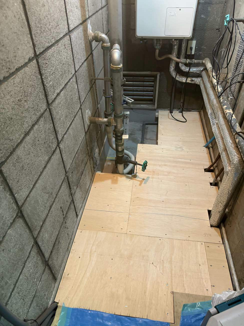 マンション 置床工事 乾式二重床(東京都港区)