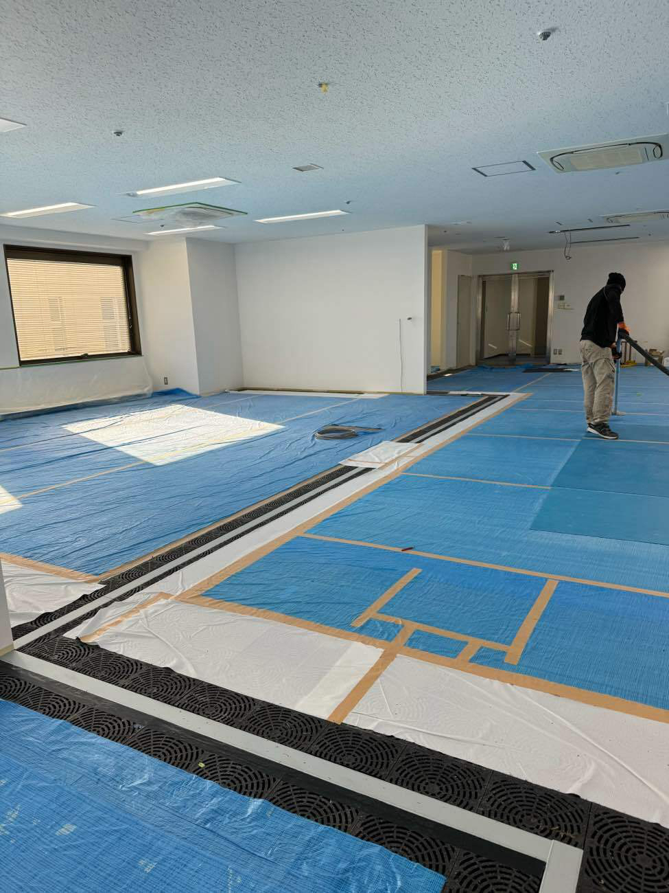 オフィス　OAフロア工事（東京都中央区）