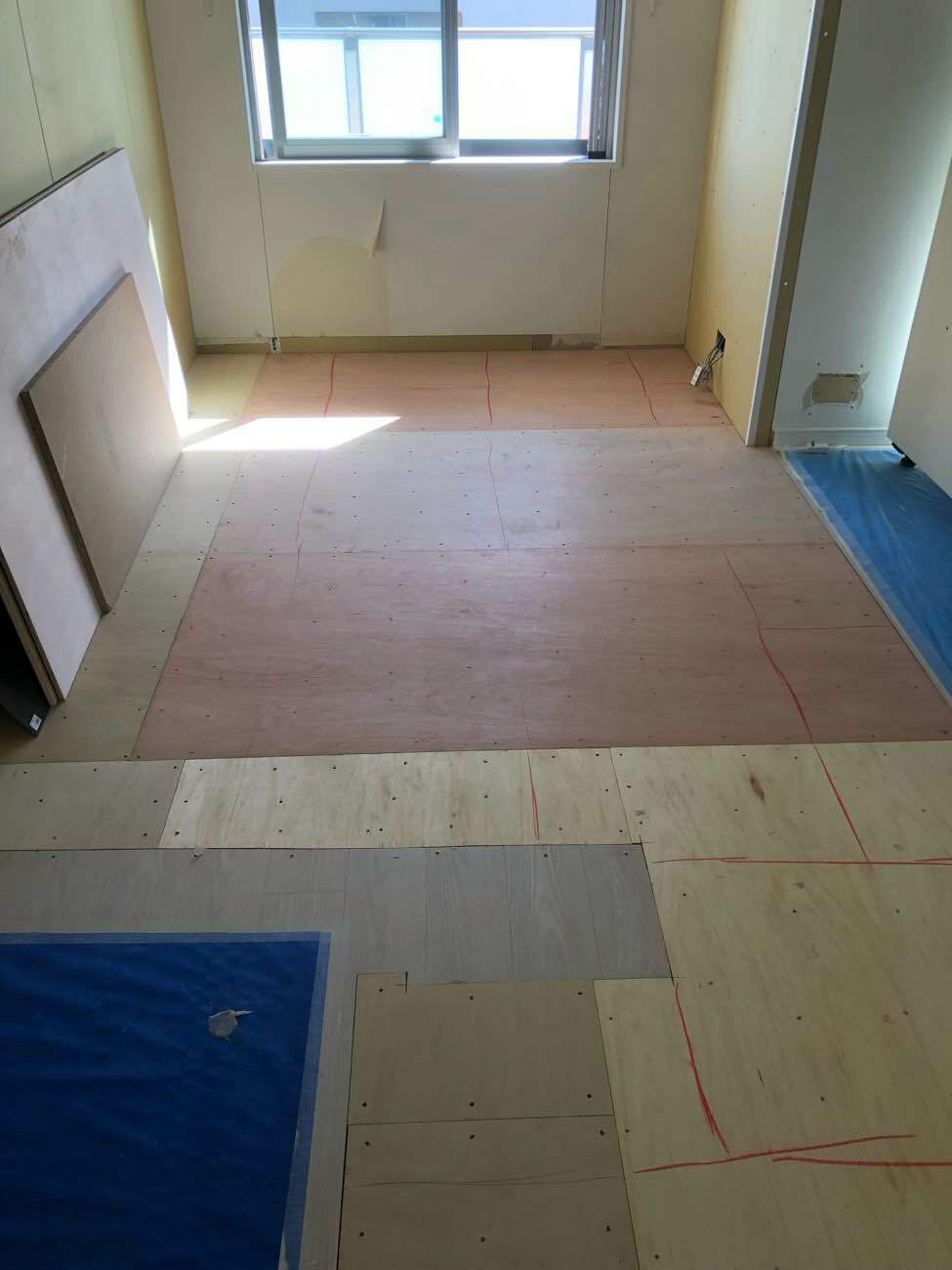 マンション　１日置床工事　乾式二重床（千葉県市川市）