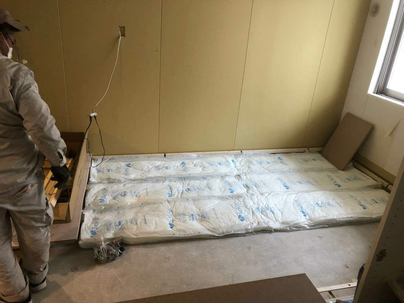 マンション　１日置床工事　乾式二重床（千葉県市川市）