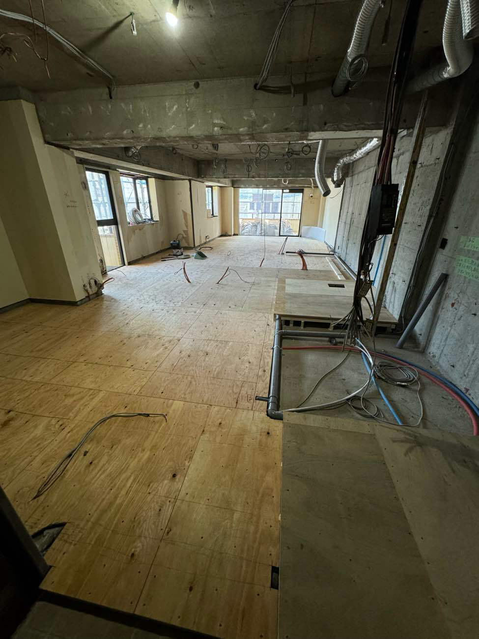 マンション　置床工事　フリーフロアCP（東京都品川区）