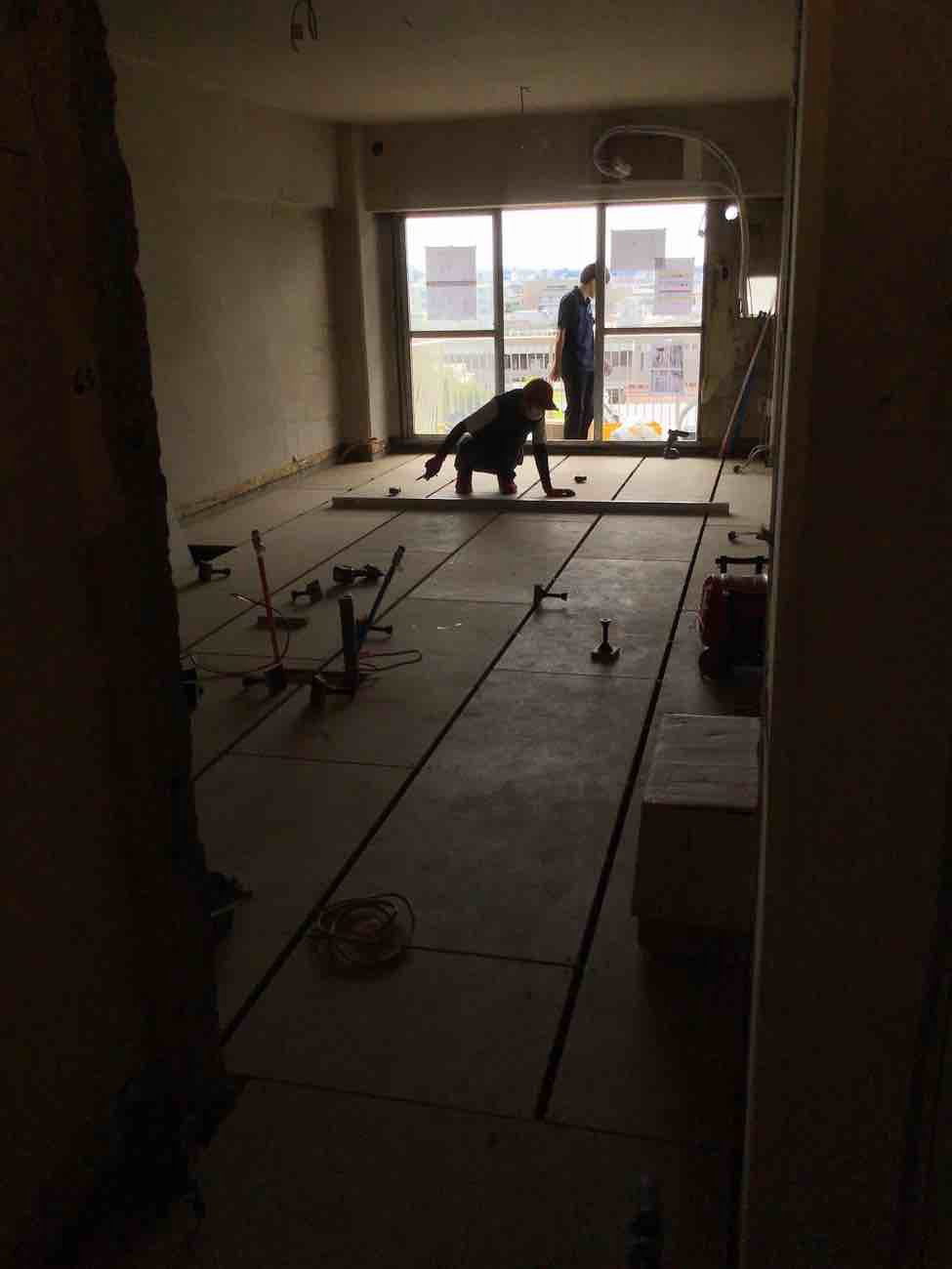 マンション　置床工事　フリーフロアCP（東京都世田谷区）