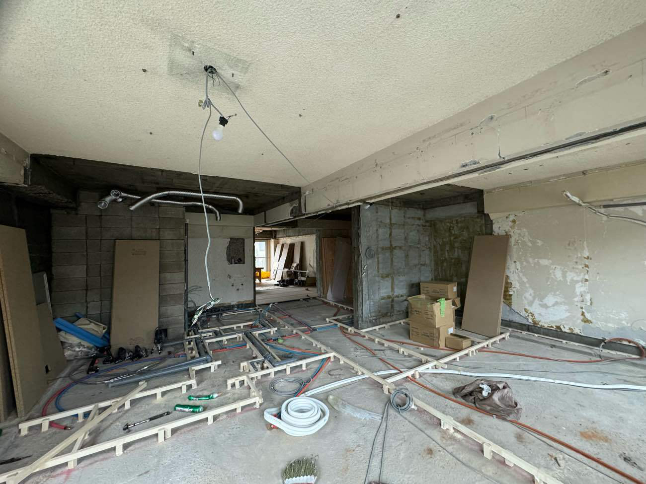 マンション　置床工事　フリーフロアCP（東京都港区）