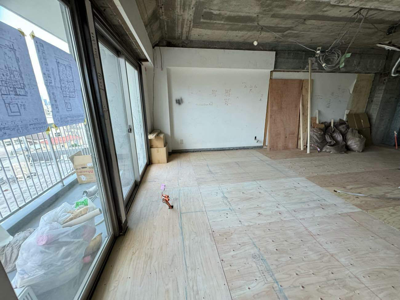 マンション　置床工事　フリーフロアCP（東京都港区）