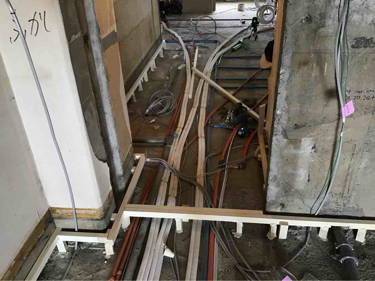 マンション　置床工事　フリーフロアCP（東京都世田谷区）