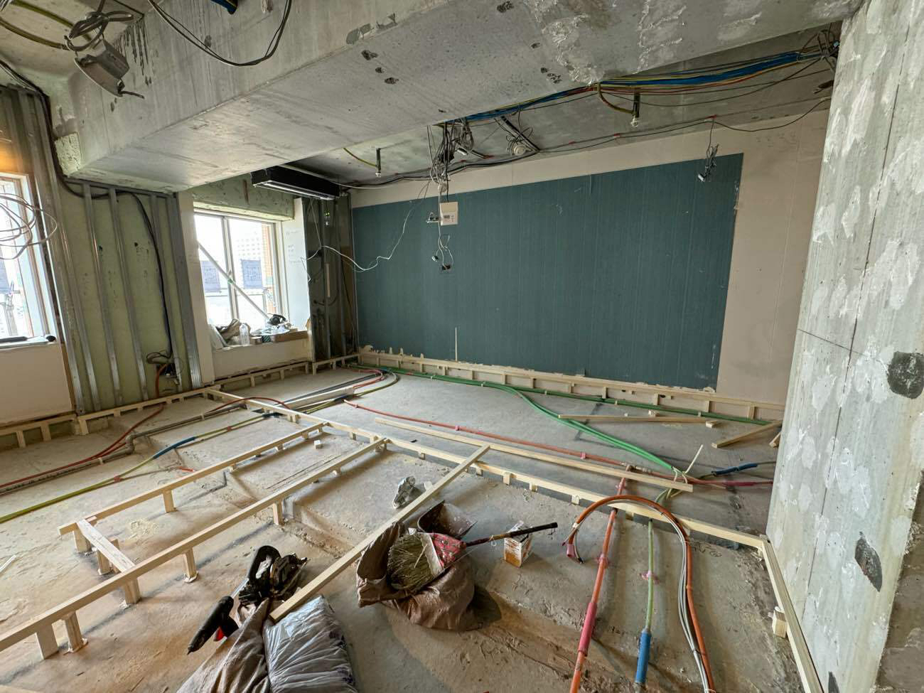 マンション　置床工事　フリーフロアCP（東京都品川区）