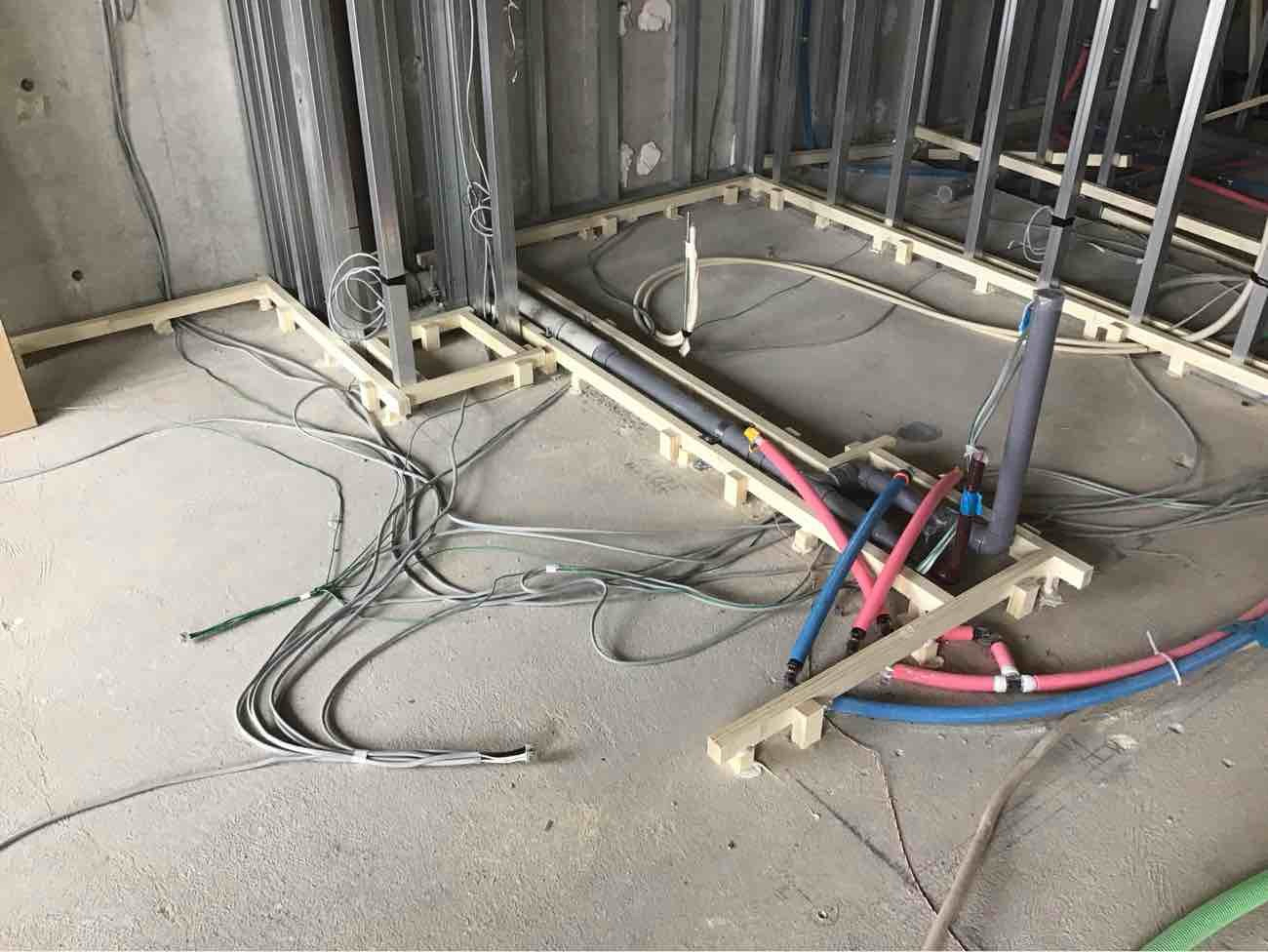 マンション　置床工事　乾式二重床（神奈川県相模原市南区）