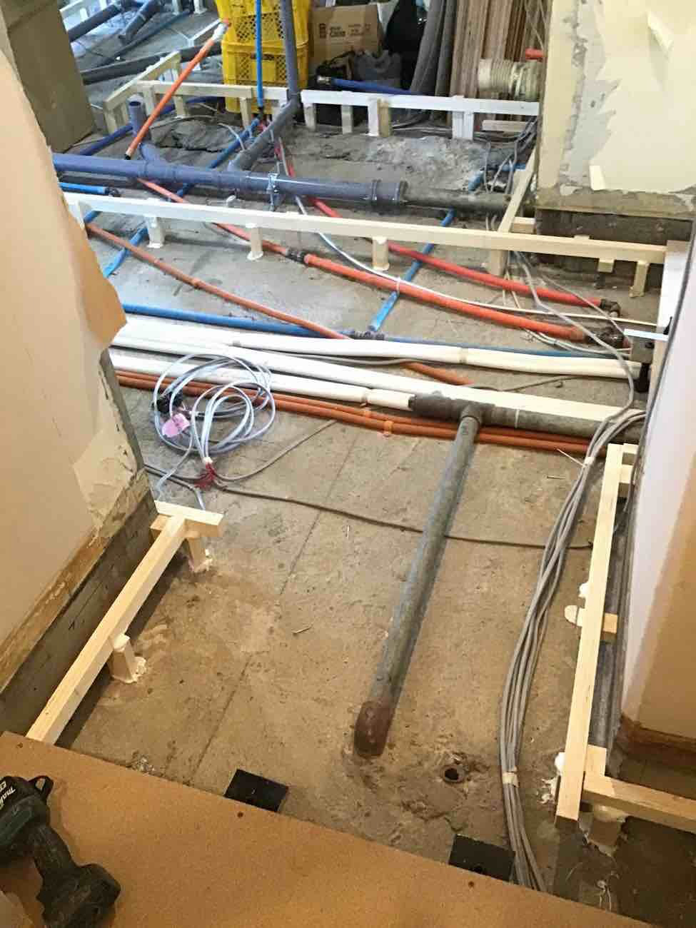 マンション　置床工事　フリーフロアCP（東京都世田谷区）