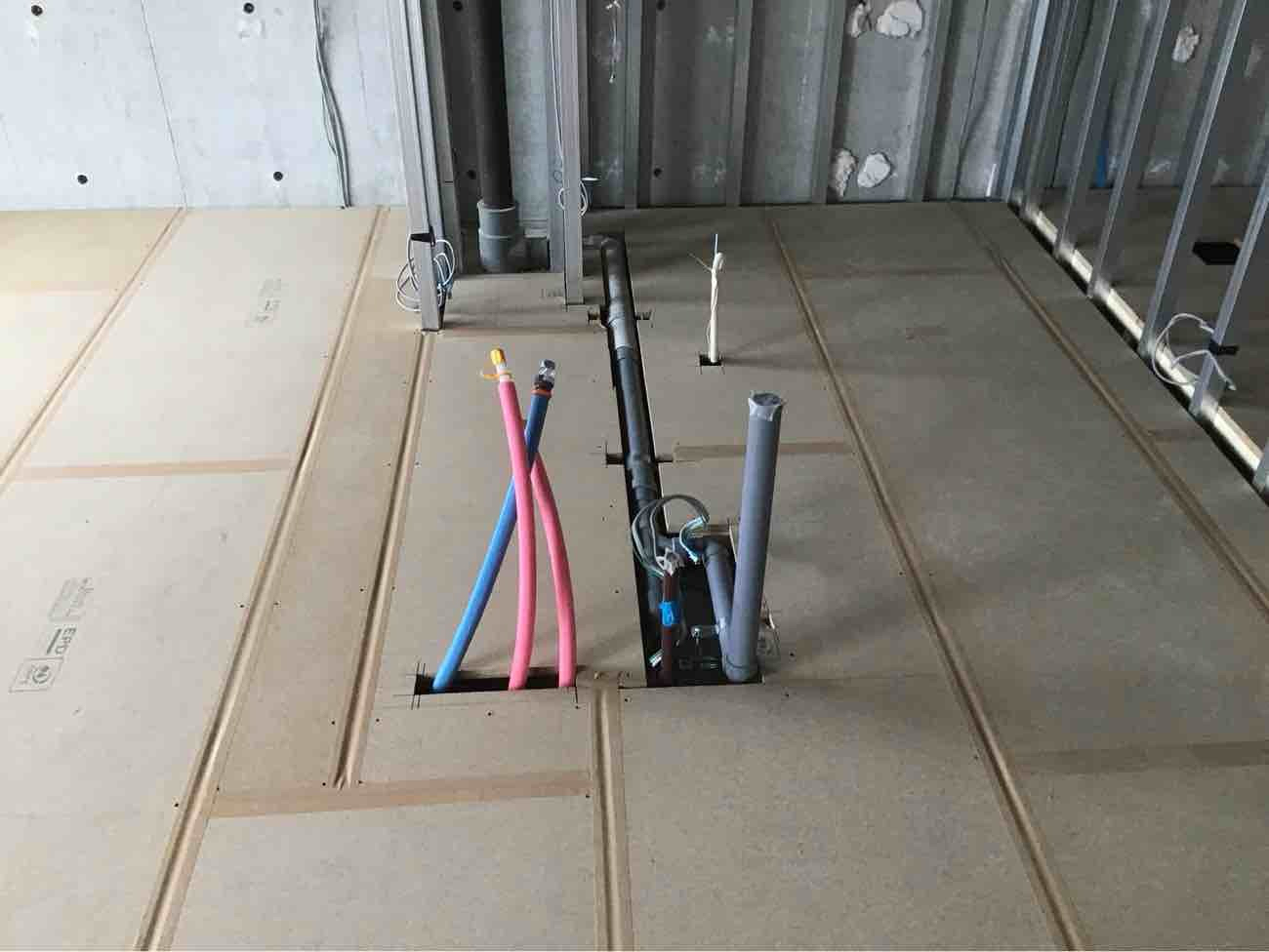 マンション　置床工事　乾式二重床（神奈川県相模原市南区）