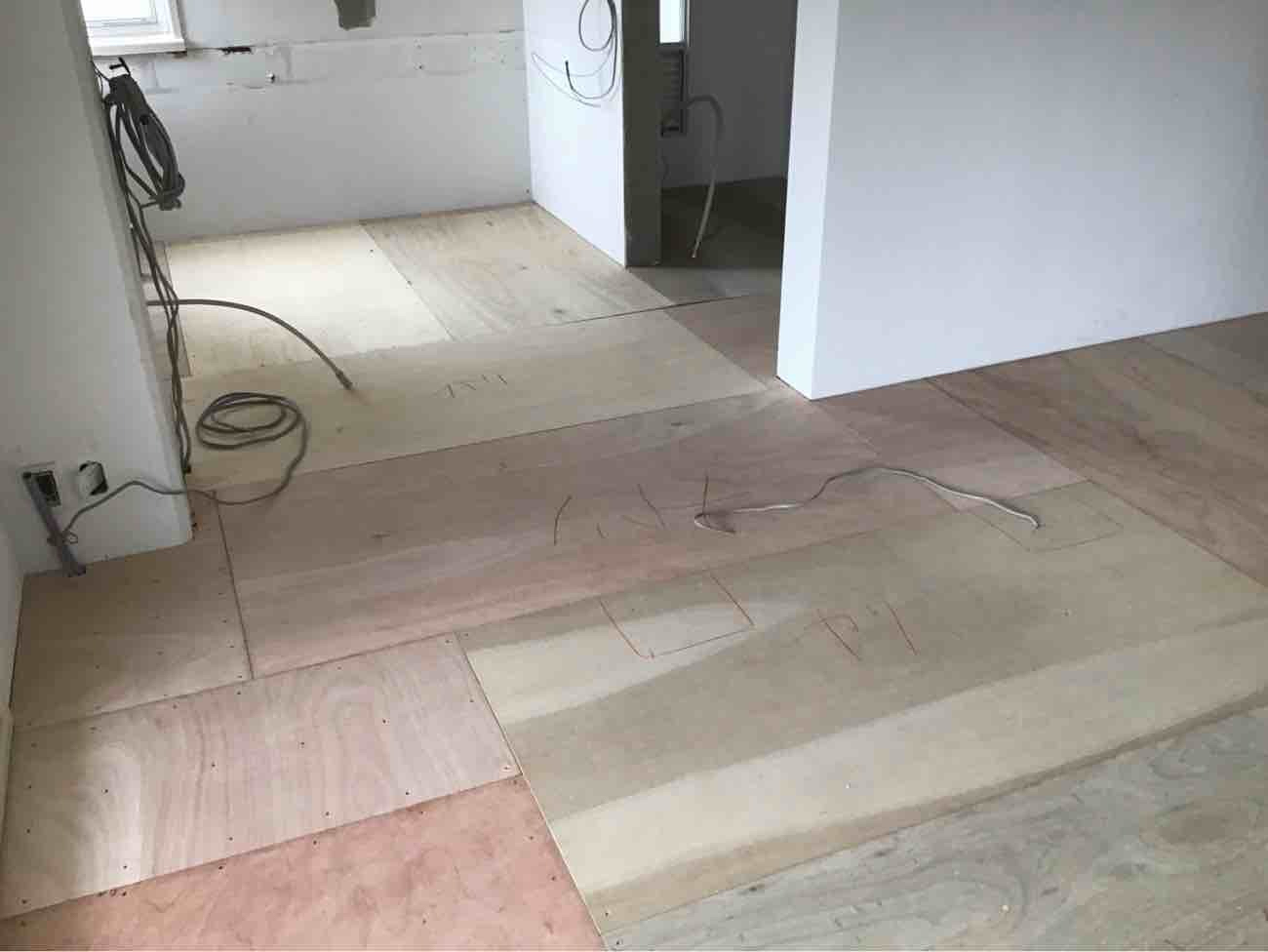 マンション　置床工事　乾式二重床（東京都渋谷区）