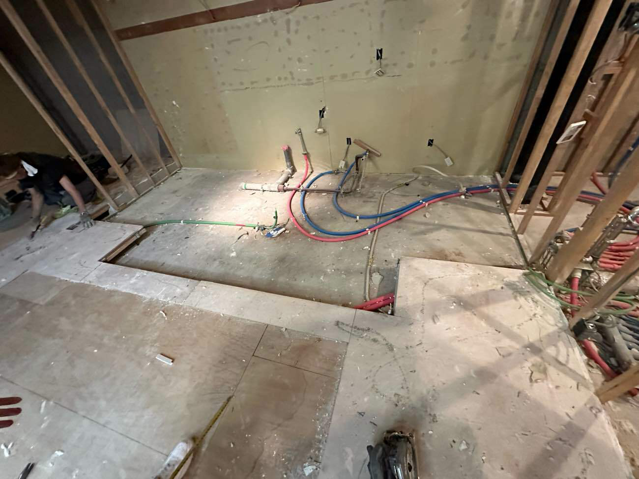 マンション　置床工事　フリーフロアCP（東京都港区）