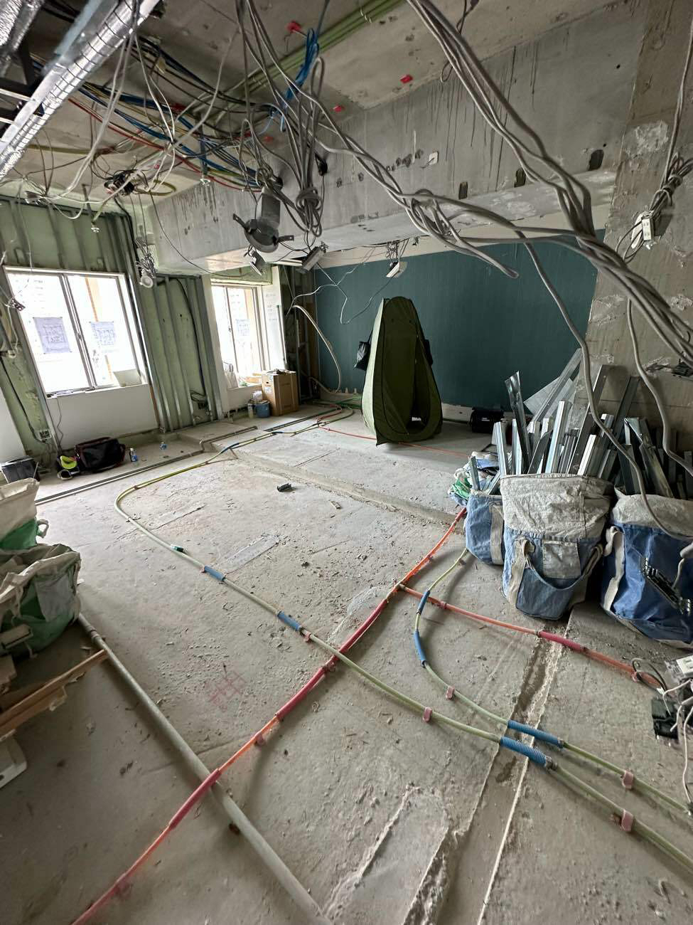 マンション　置床工事　フリーフロアCP（東京都品川区）