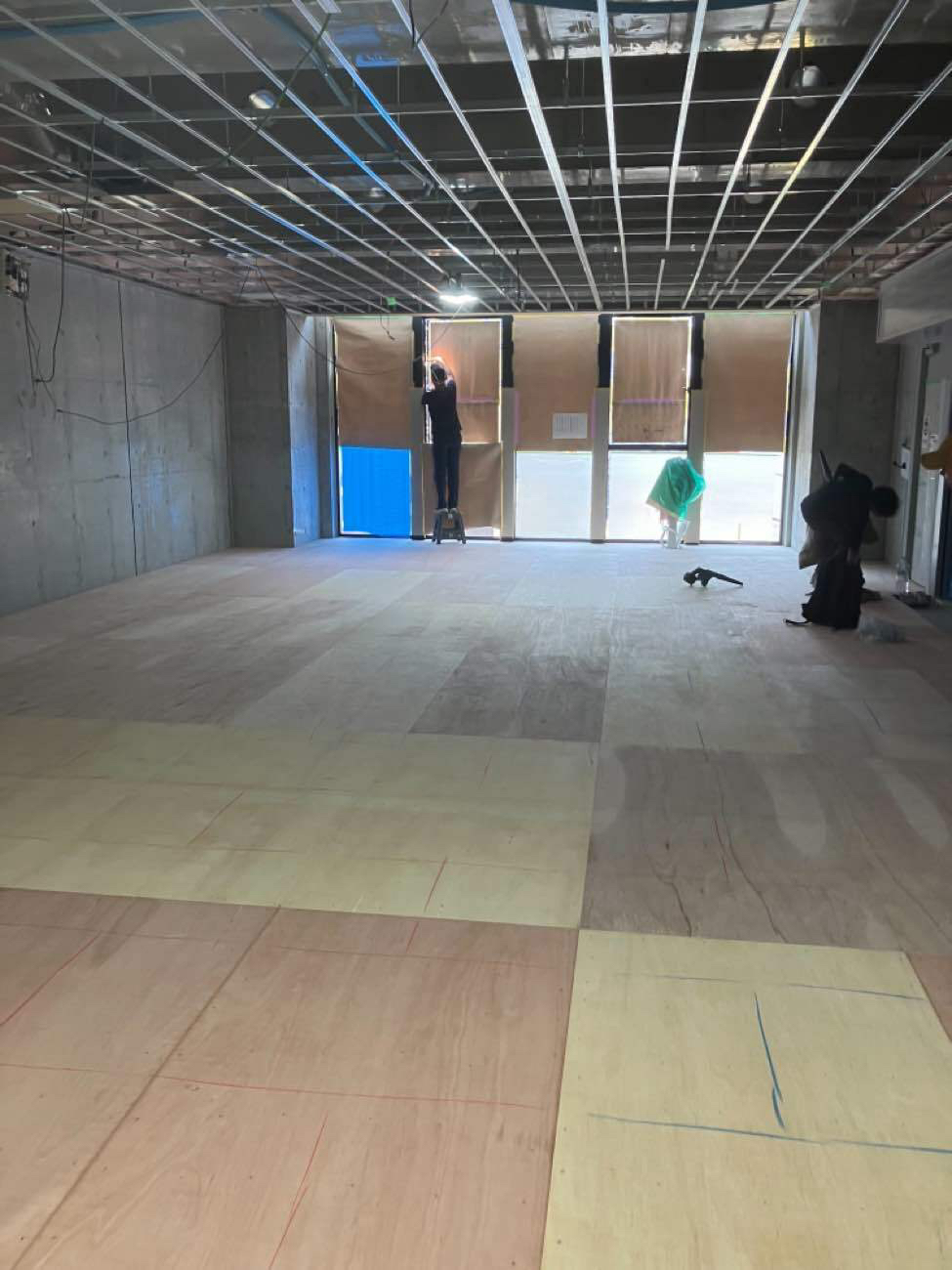 クリニック新築　置床工事　乾式二重床（神奈川県藤沢市）　