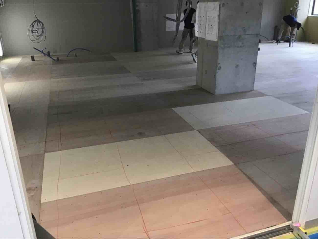 クリニック　置床工事　万協乾式二重床（埼玉県草加市）