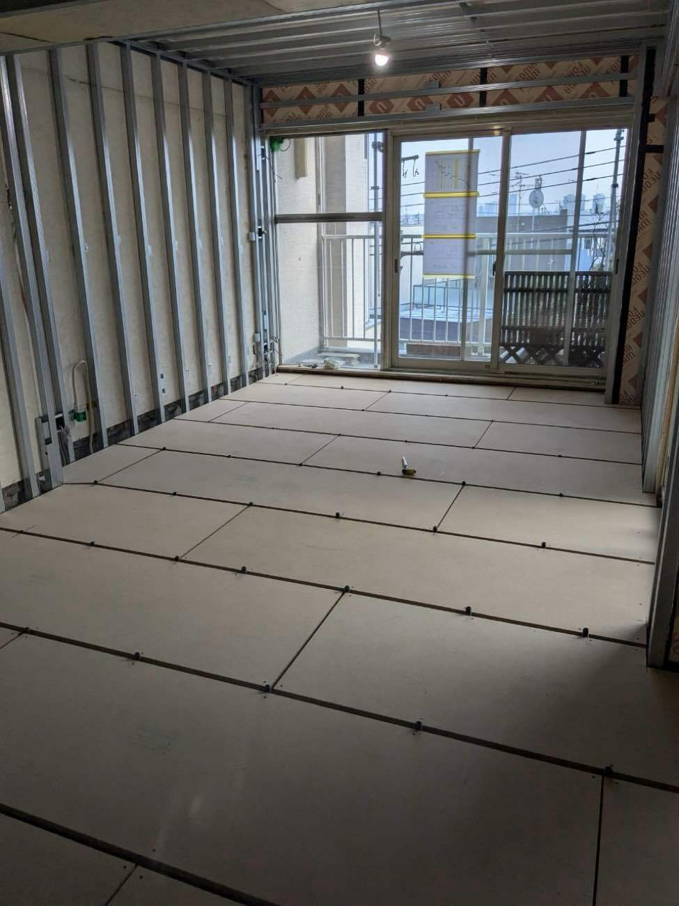 マンション　置床工事　フリーフロアCPR（東京都大田区）