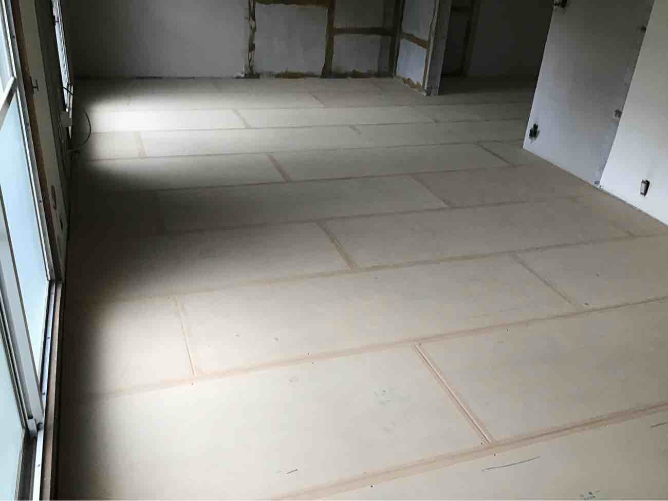 マンション　置床工事　乾式二重床（川崎市宮前区）