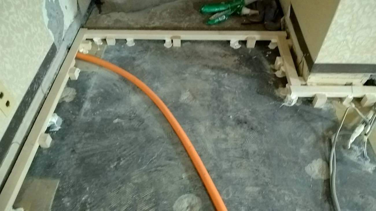 マンション　置床工事　乾式二重床（東京都杉並区）