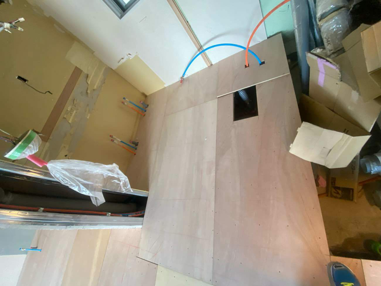 マンション　置床工事　フリーフロアCP（東京都品川区）