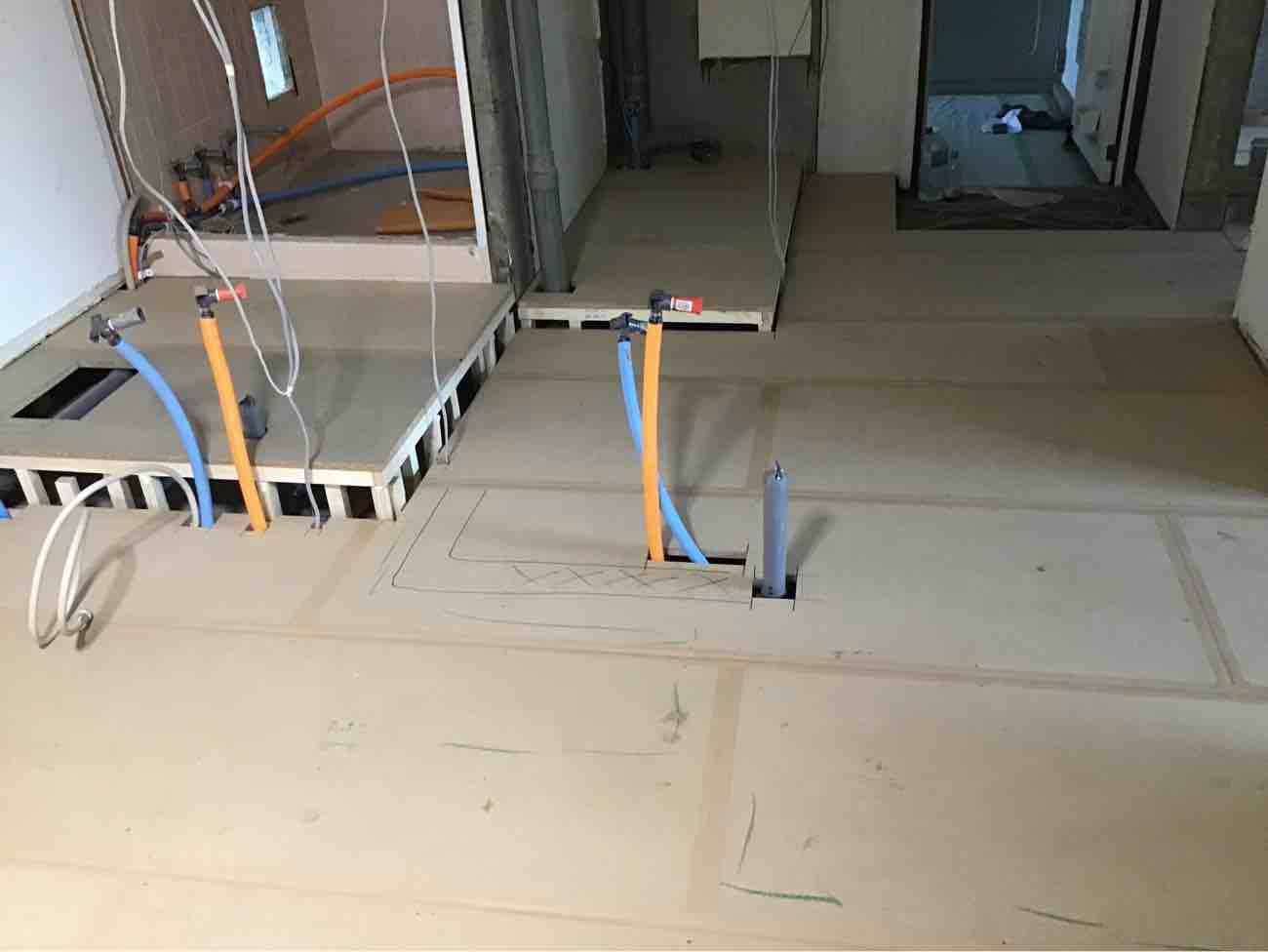 マンション　置床工事　乾式二重床（川崎市宮前区）