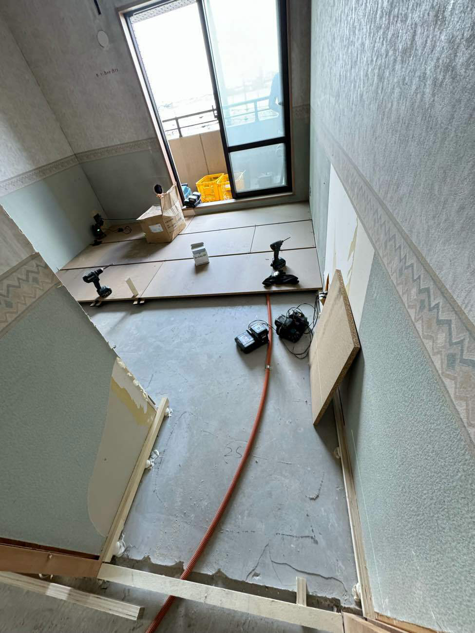 マンション　１日置床工事　フリーフロアCP（東京都目黒区）