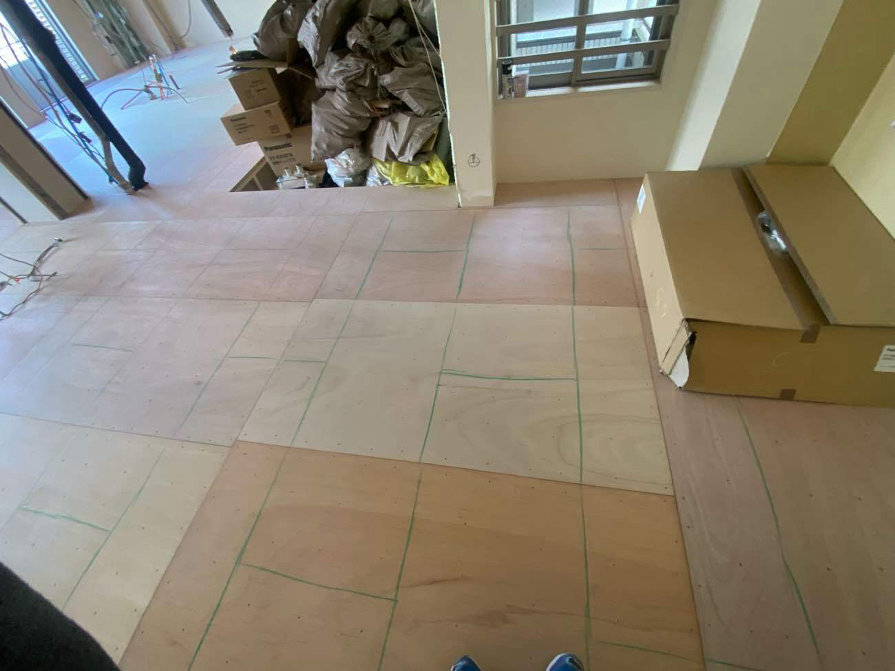 マンション　置床工事　フリーフロアCP（東京都品川区）