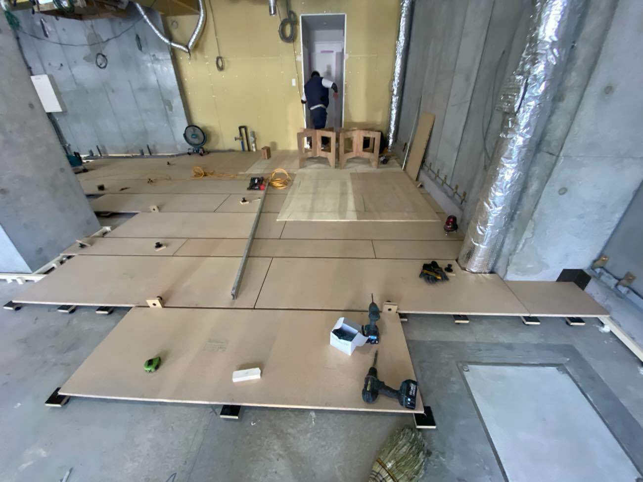 病院　置床工事　フリーフロアCP（東京都杉並区）