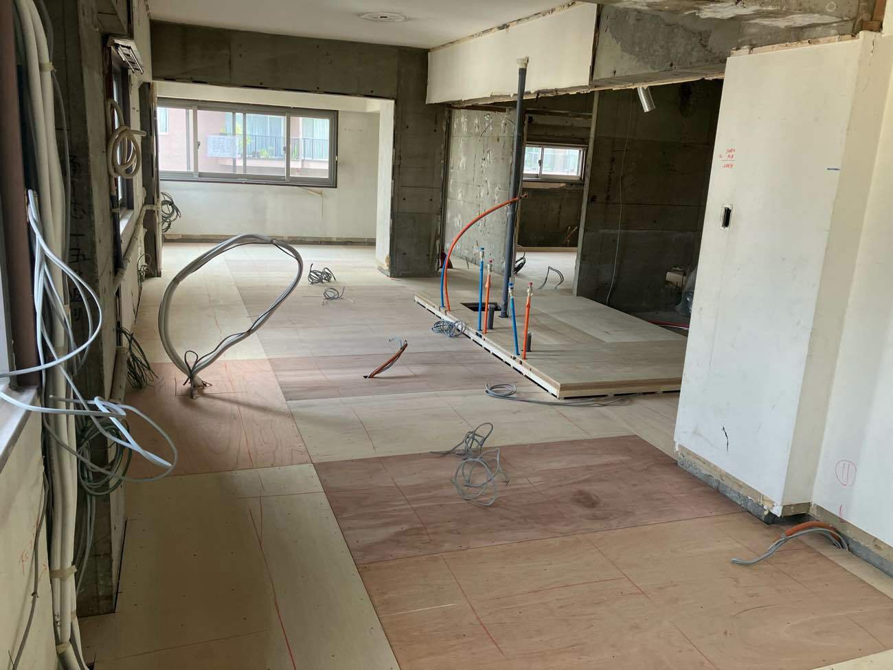 マンション　置床工事　フリーフロアCP（東京都港区）