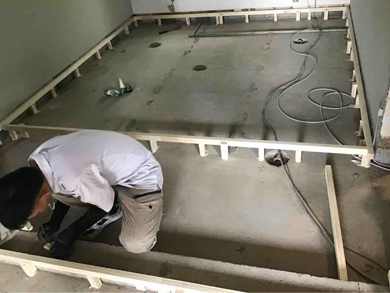 マンション　置床工事　乾式二重床（川崎市宮前区）