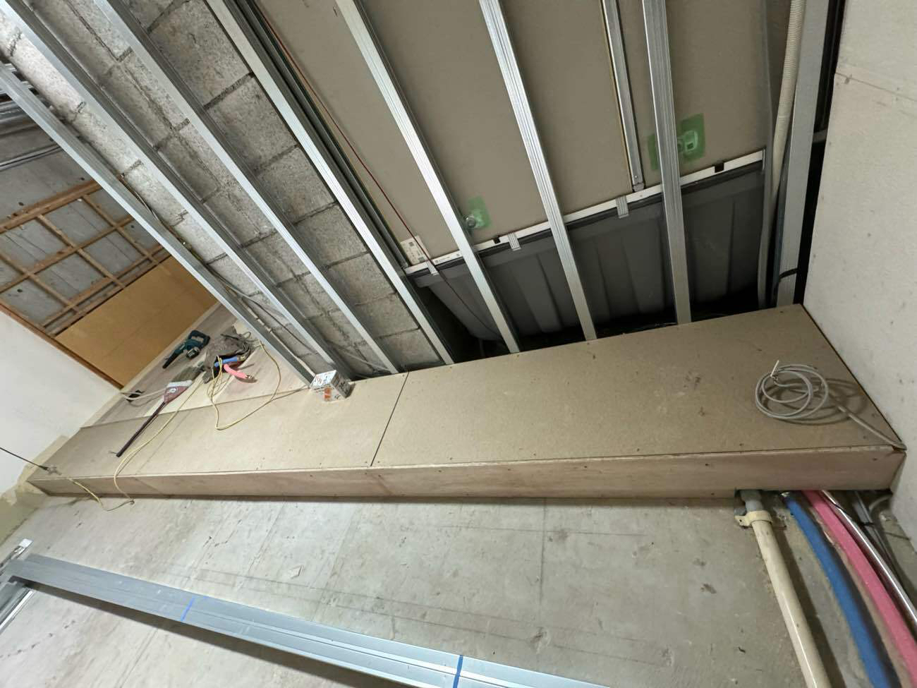 マンション　置床工事　乾式二重床（横浜市港北区）