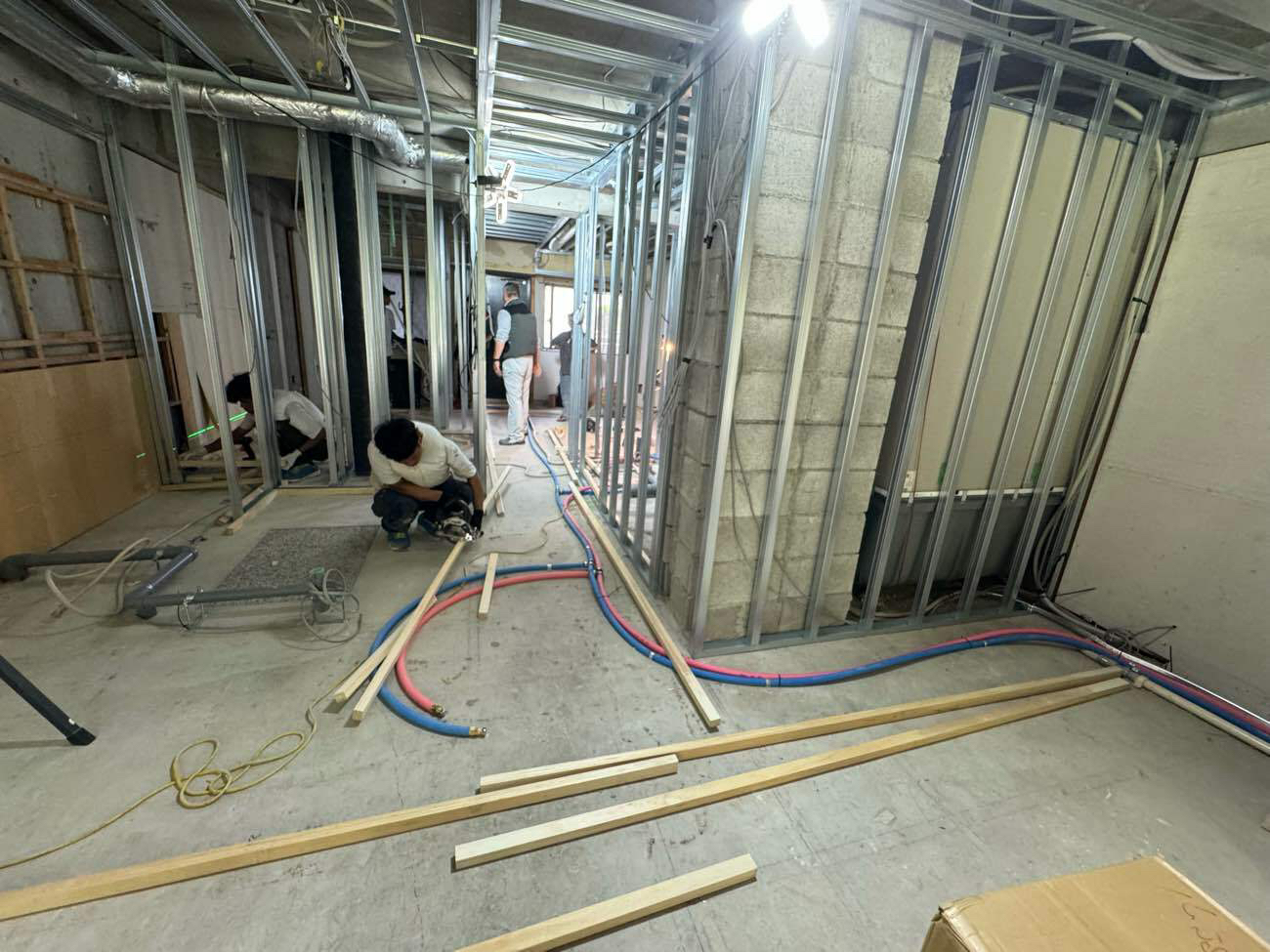 マンション　置床工事　乾式二重床（横浜市港北区）