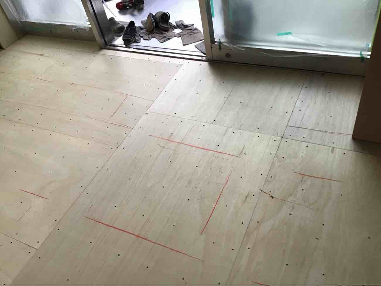 マンション　置床工事　フリーフロアCP（神奈川県厚木市）