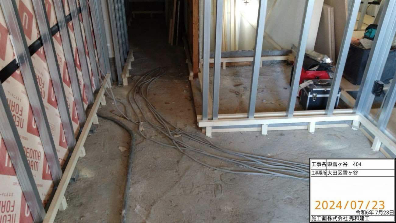 マンション　置床工事　フリーフロアCPR（東京都大田区）