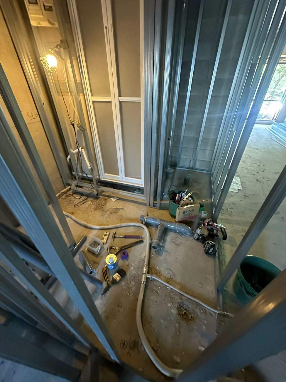 マンション　置床工事　乾式二重床（横浜市港北区）