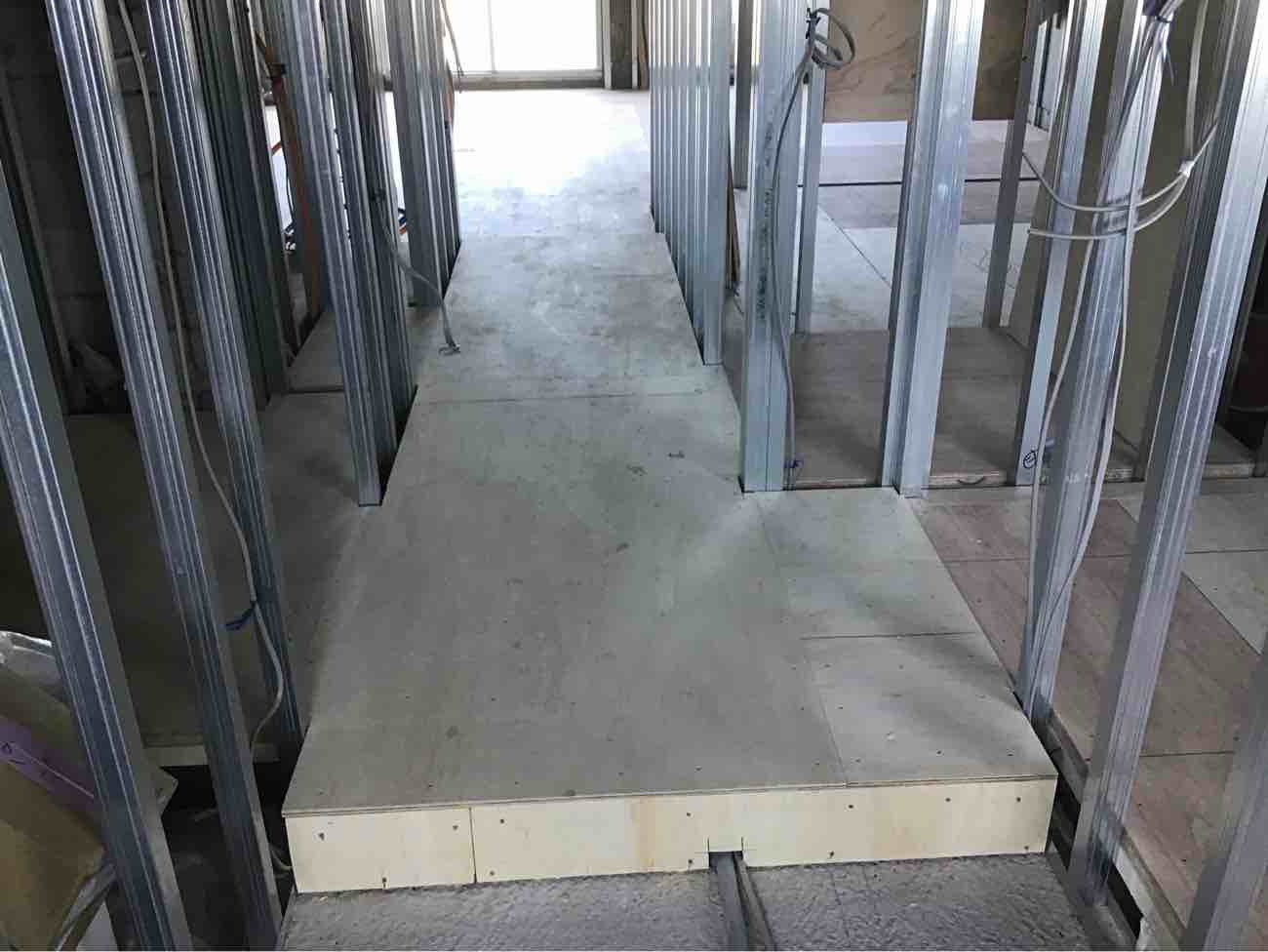 マンション改修　置床工事　乾式二重床（川崎市麻生区）