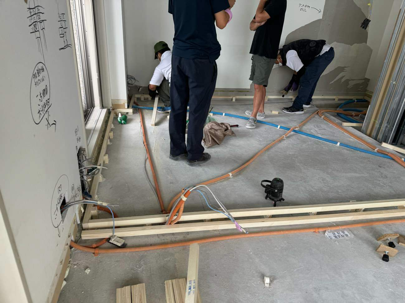 マンション　置床工事　フリーフロアCP（東京都品川区）