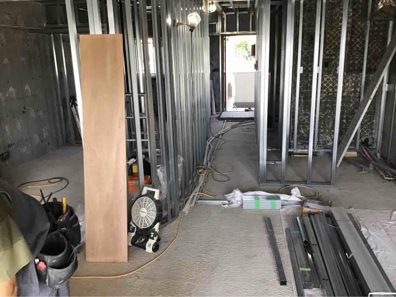 マンション改修　置床工事　乾式二重床（川崎市麻生区）