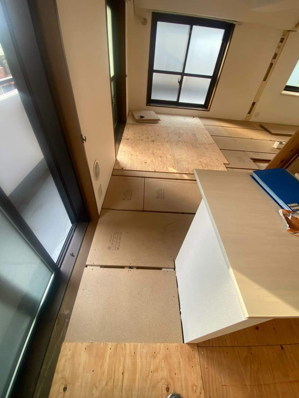 マンション　置床工事　乾式二重床（東京都町田市）